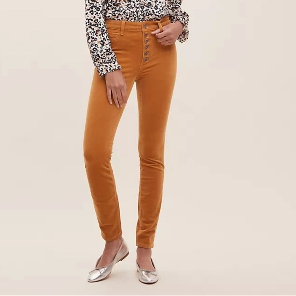 Anthropologie Pilcro High-Rise Corduroy Skinny Pant Size 29